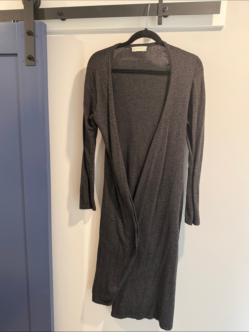 Synergy Organic Clothing Charcoal Open-Front Long Cardigan
